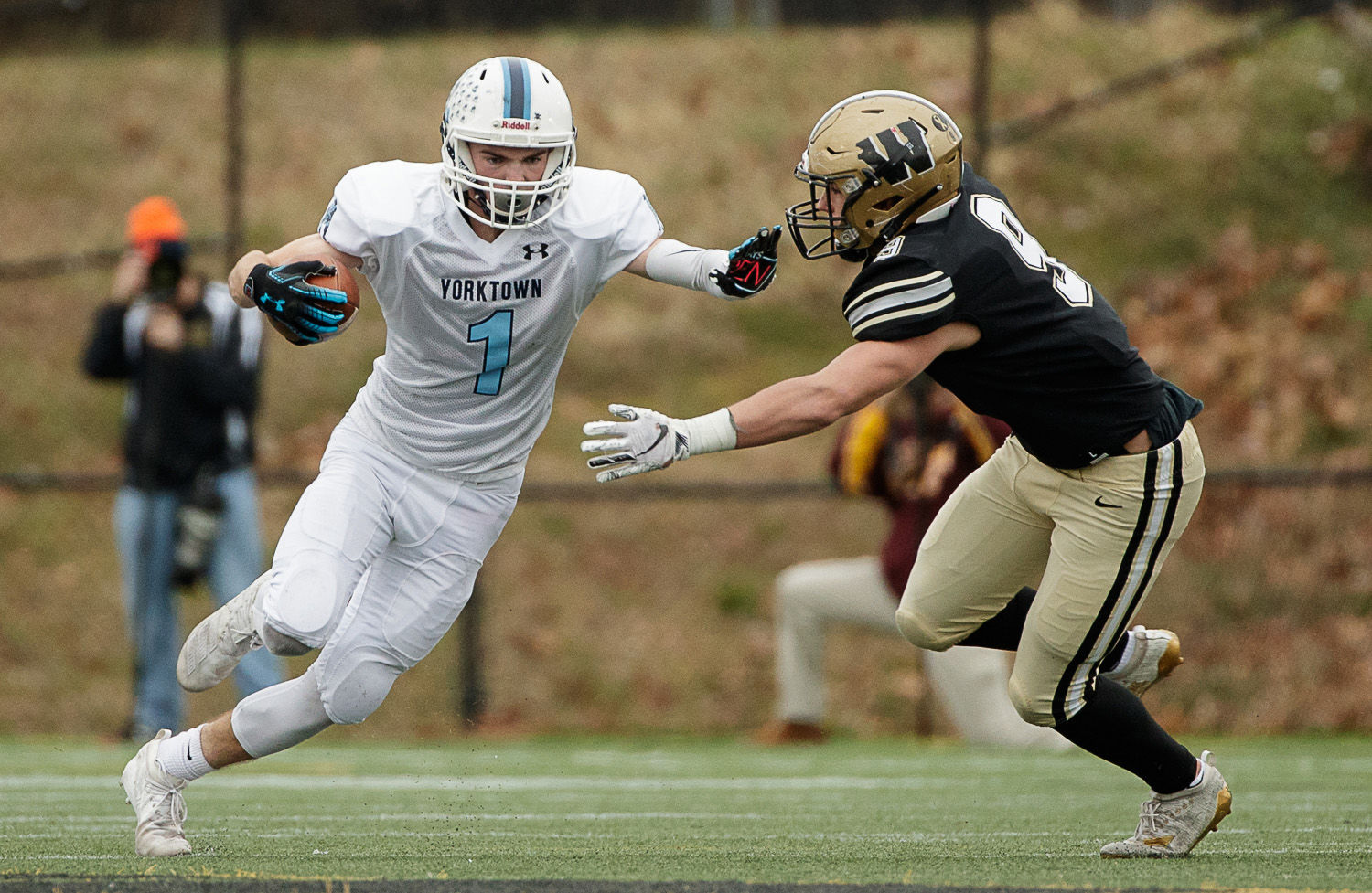 Yorktown football region final action 13